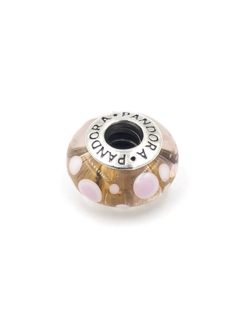 Pandora Murano Glass Pink Bubbles Bead Charm 925 ALE 790694 Retired